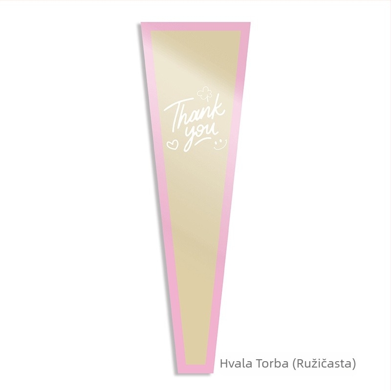 Torba za pakiranje buketa cvijeća od Kraft papira, vodootporna, tisak tintom, pakiranje u opp vrećici