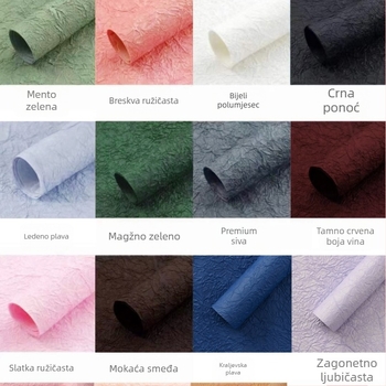 Ručno izrađeni papir za pakiranje s teksturom kamena, 5 listova u paketu