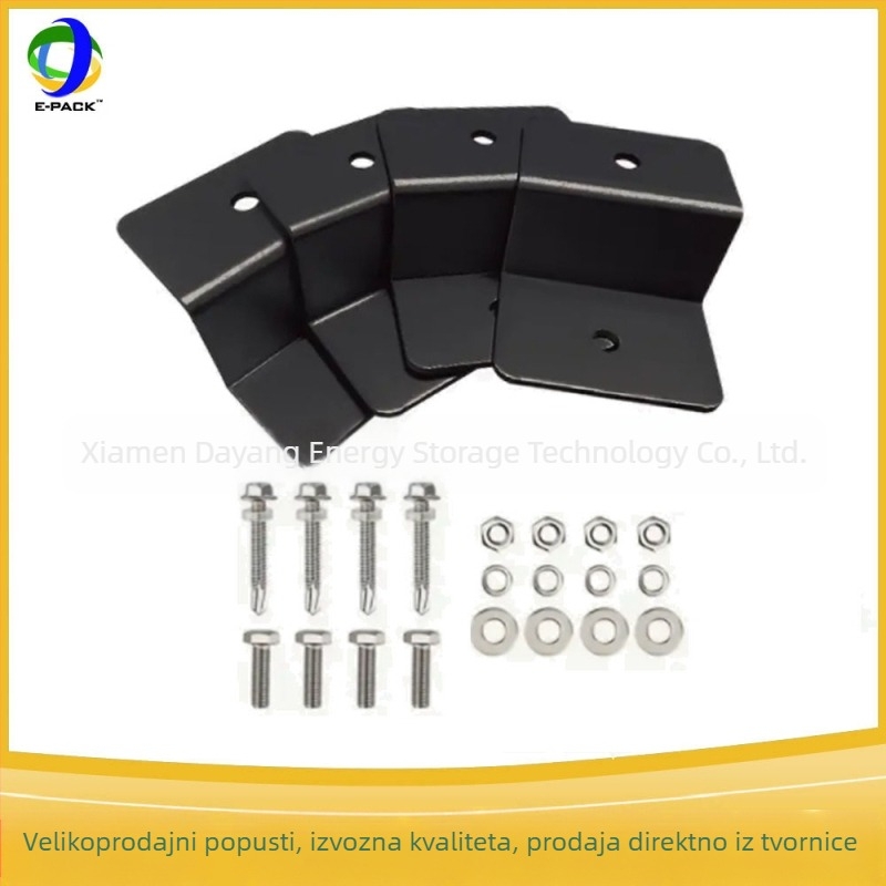 E-Pack Z nosač za solarne ploče – aluminijska legura, veliki i mali Z nosači, pakiranje 4 ili 8 komada