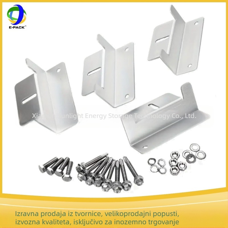 E-Pack Z nosač za solarne ploče – aluminijska legura, veliki i mali Z nosači, pakiranje 4 ili 8 komada