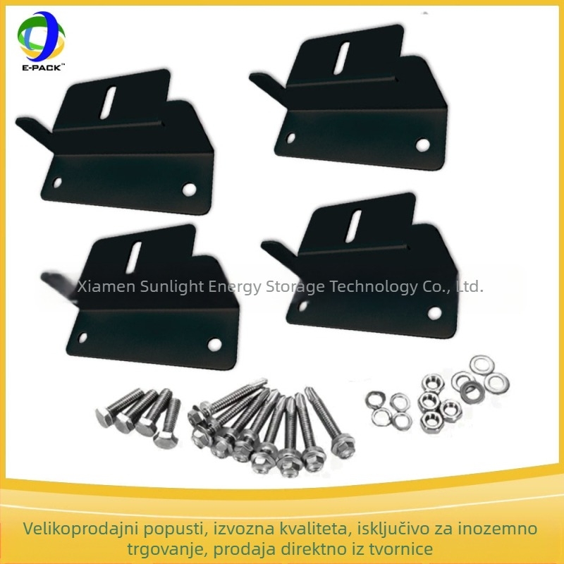 E-Pack Z nosač za solarne ploče – aluminijska legura, veliki i mali Z nosači, pakiranje 4 ili 8 komada