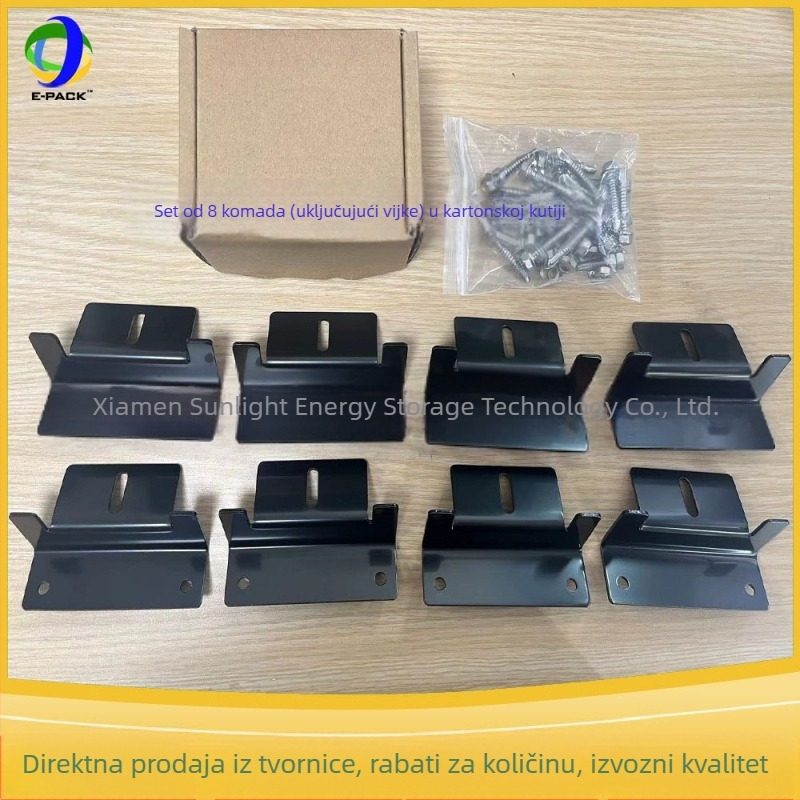 E-Pack Z nosač za solarne ploče – aluminijska legura, veliki i mali Z nosači, pakiranje 4 ili 8 komada