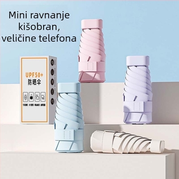 Kapsulni suncobran, kompaktan i lagan, 6-rameni čelični okvir, poliester 190T, UPF50+, ručno otvaranje