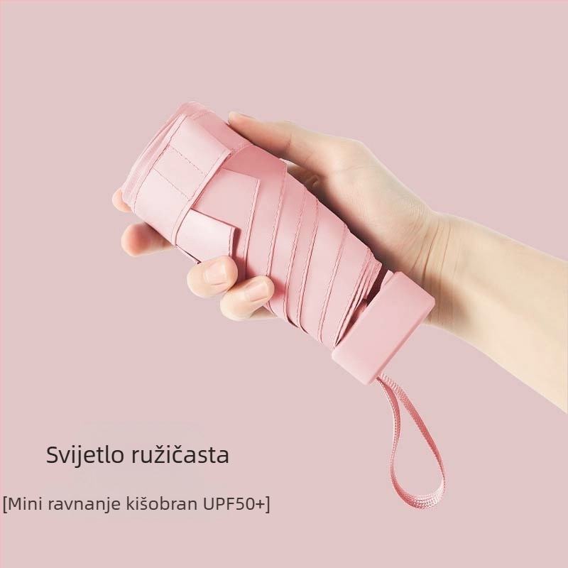 Kapsulni suncobran, kompaktan i lagan, 6-rameni čelični okvir, poliester 190T, UPF50+, ručno otvaranje