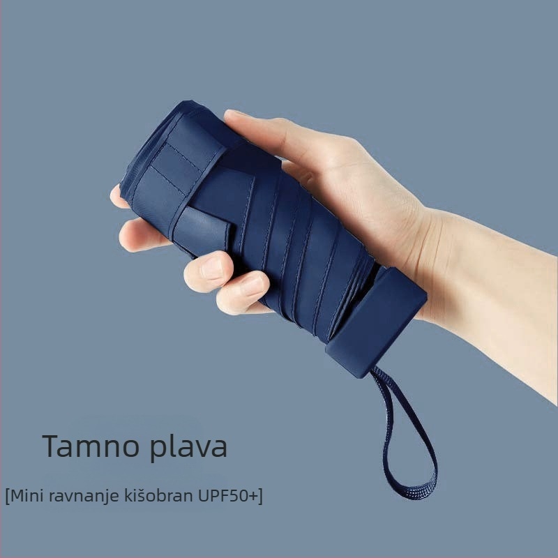 Kapsulni suncobran, kompaktan i lagan, 6-rameni čelični okvir, poliester 190T, UPF50+, ručno otvaranje