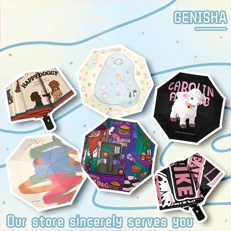 Sunčani kišobran s 8 rebara, okvir od željeza, drška i drvena osovina, poliester 190T, UPF50+, ručno otvaranje i zatvaranje