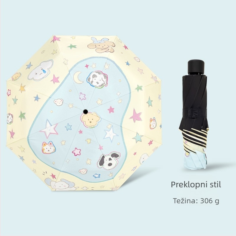 Sunčani kišobran s 8 rebara, okvir od željeza, drška i drvena osovina, poliester 190T, UPF50+, ručno otvaranje i zatvaranje