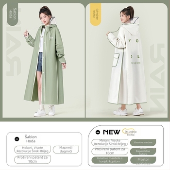 Planinsko kišno pončo, EVA tkanina, odrasla, za 1 osobu, 322 g