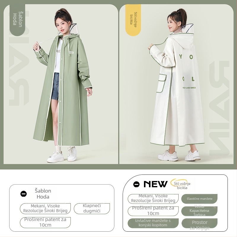 Planinsko kišno pončo, EVA tkanina, odrasla, za 1 osobu, 322 g