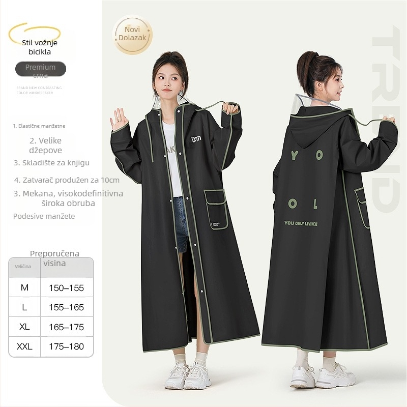 Planinsko kišno pončo, EVA tkanina, odrasla, za 1 osobu, 322 g