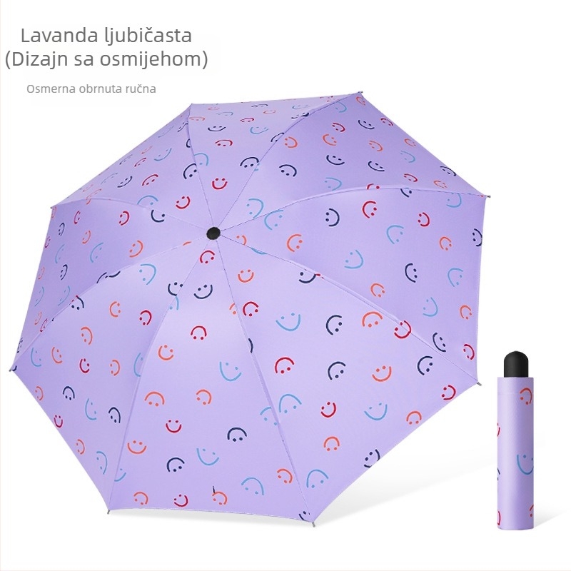Sunčanik - dvostruka upotreba sunce i kiša, vinilna tkanina, 8 rebara od željeza, ručno otvaranje i zatvaranje, UPF > 40