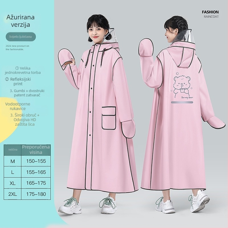 Kišni pončo od EVA materijala za odrasle, jednoosobno planinsko pončo, otprilike 350 g