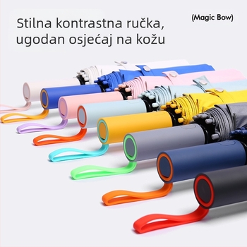 12-rameni automatski sklopivi sunčani kišobran, tkanina 210t, UPF 50+, trostruki sklop, vlaknaste rebra