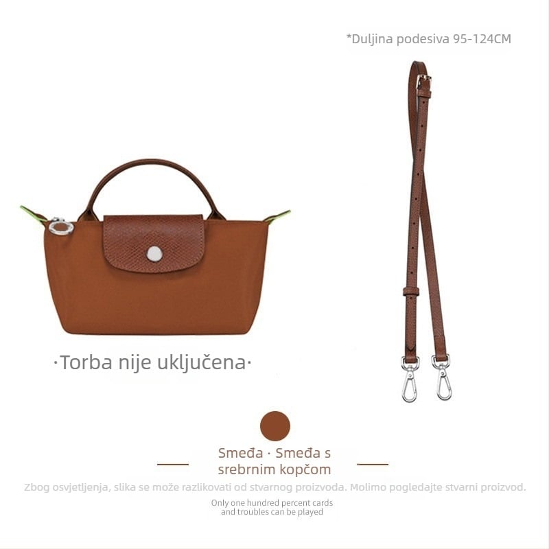 Prilagodljiva naramenica za torbu/rameni remen (Longxiang mini stil; otporan na habanje; super vlakno; proljeće 2023; Dumpling torba remen)