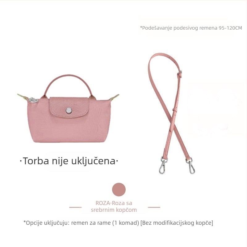 Prilagodljiva naramenica za torbu/rameni remen (Longxiang mini stil; otporan na habanje; super vlakno; proljeće 2023; Dumpling torba remen)