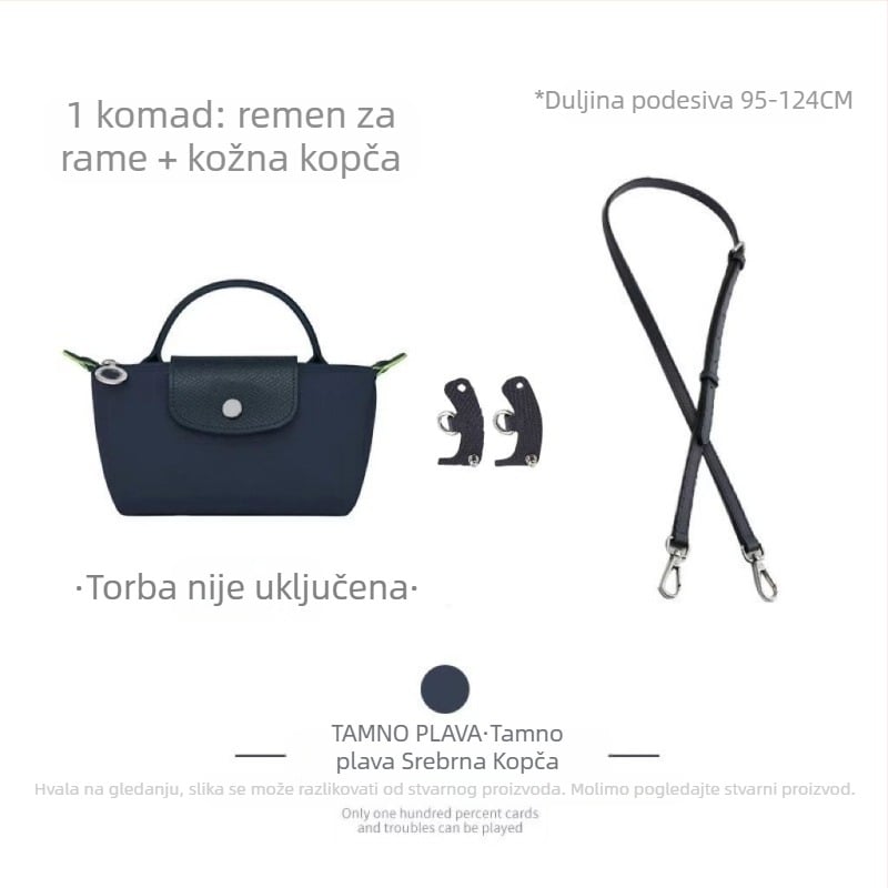 Prilagodljiva naramenica za torbu/rameni remen (Longxiang mini stil; otporan na habanje; super vlakno; proljeće 2023; Dumpling torba remen)