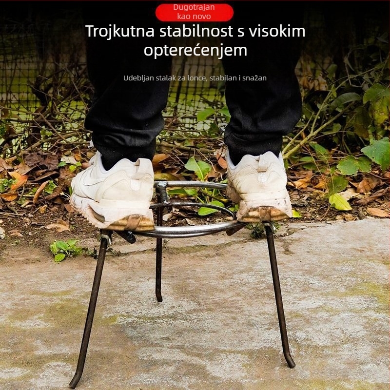 Otklonjivi trokutasti stalak za posuđe od niskougljične čelične žice, sklopivi, prilagodljiv, dvostruka namjena