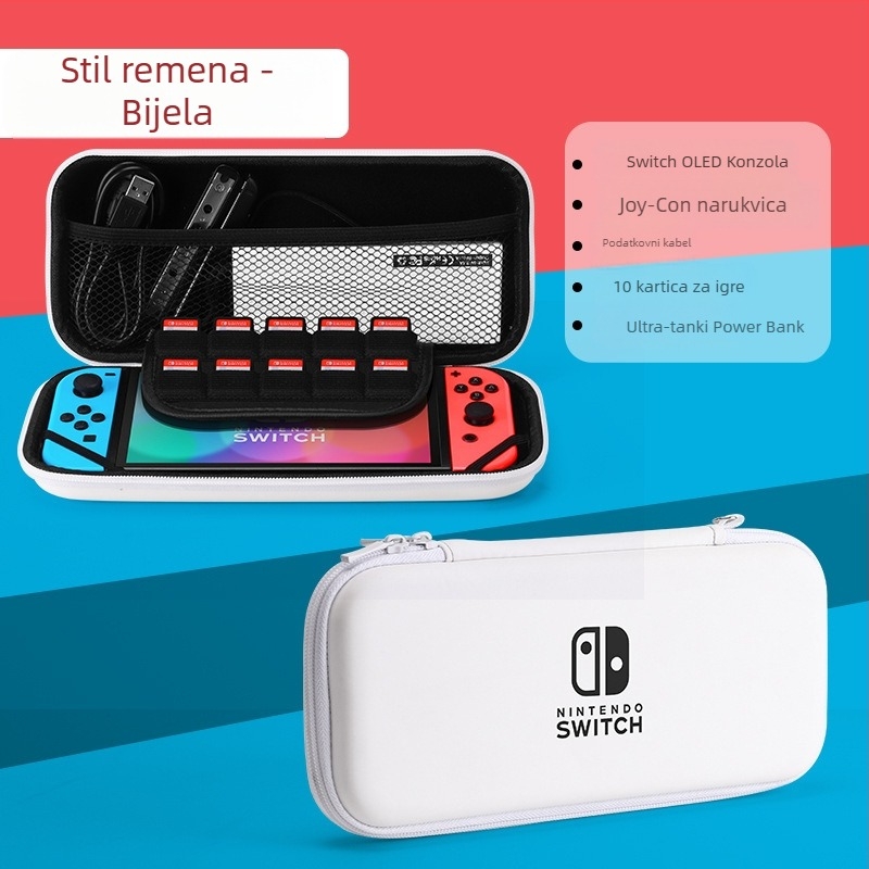 Torba za pohranu za Nintendo Switch OLED s čvrstim kućištem, EVA+PU materijal, šivanje, karikaturni uzorak s gradijentom, kompatibilno sa Switch OLED