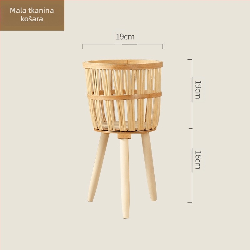 Pleteni koš za biljke – ručni rad, tkanje, dekorativan (Materijal: Vijen; Proces: Tkanje; Proizvodnja: Ručna; Prilagođavanje: Da; Kategorija: Pleteni koš)