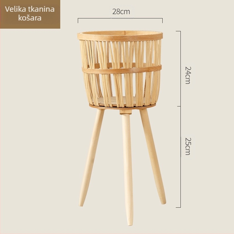 Pleteni koš za biljke – ručni rad, tkanje, dekorativan (Materijal: Vijen; Proces: Tkanje; Proizvodnja: Ručna; Prilagođavanje: Da; Kategorija: Pleteni koš)