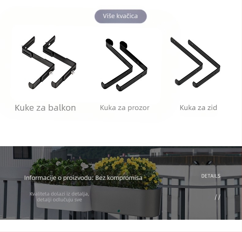 Plastična posuda za cvijeće, injekcijski oblikovana, s završnim premazom pečenim lakom, za stolnu i podnu uporabu