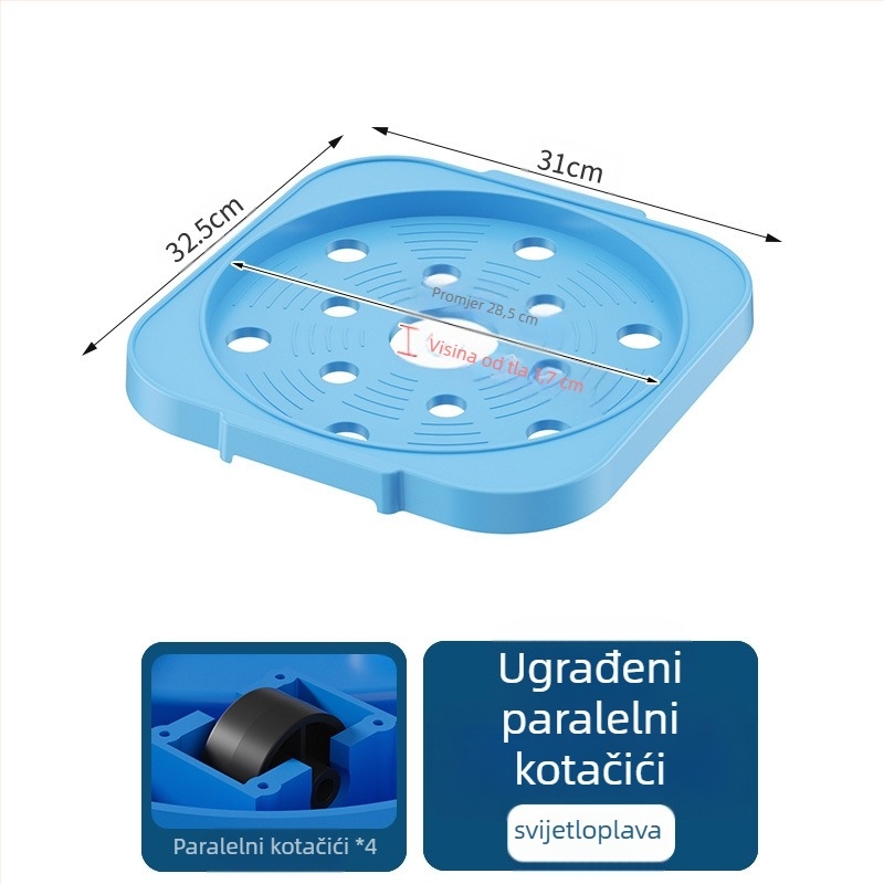 Prenosivi držač boce plina za kuhinju, plastični materijal, podni model, 1 razina, moderan jednostavni stil, model 2024