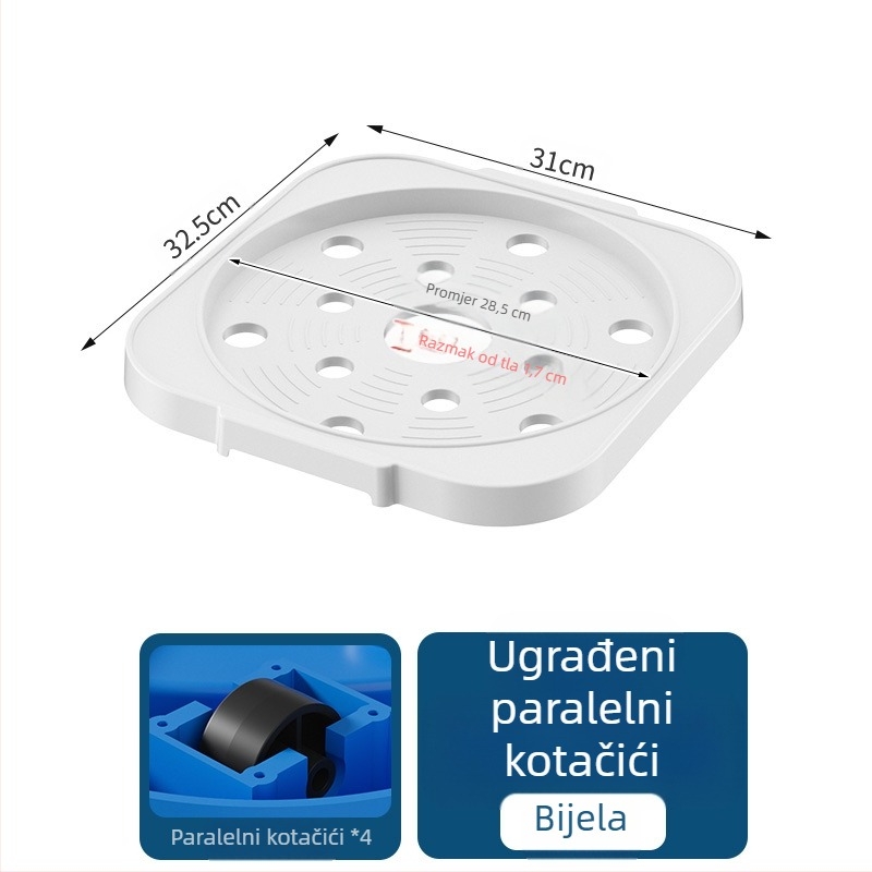 Prenosivi držač boce plina za kuhinju, plastični materijal, podni model, 1 razina, moderan jednostavni stil, model 2024