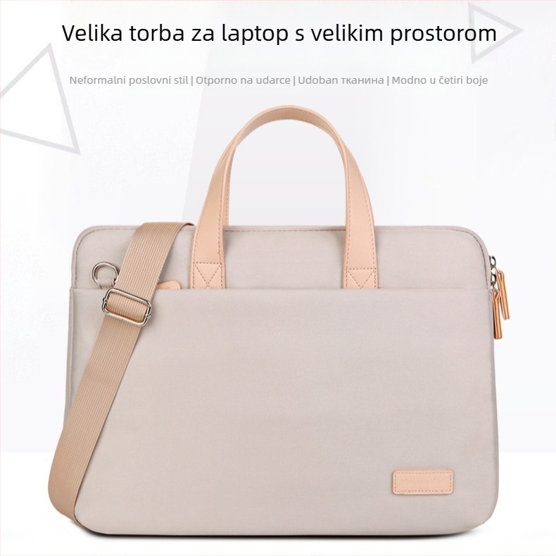 Torba za prijenosno računalo, Oxford tkanina, prozračna, ultralagana, protiv krađe, gradski minimalistički dizajn (Oxford tkanina)