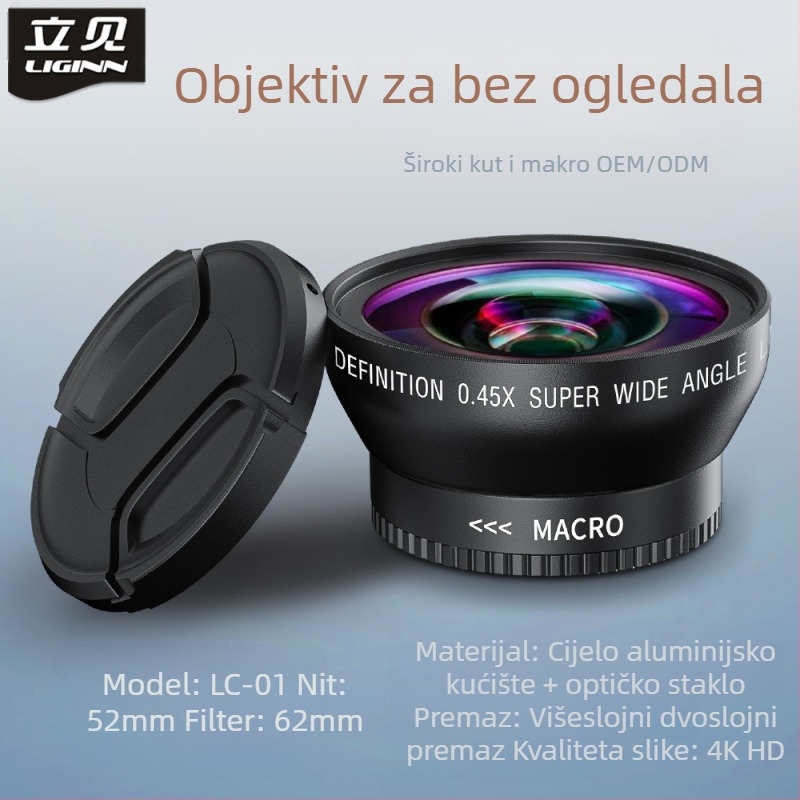 LC01-05 Univerzalni višeslojni UV filter za bezzrcalne kamere s univerzalnim sučeljem
