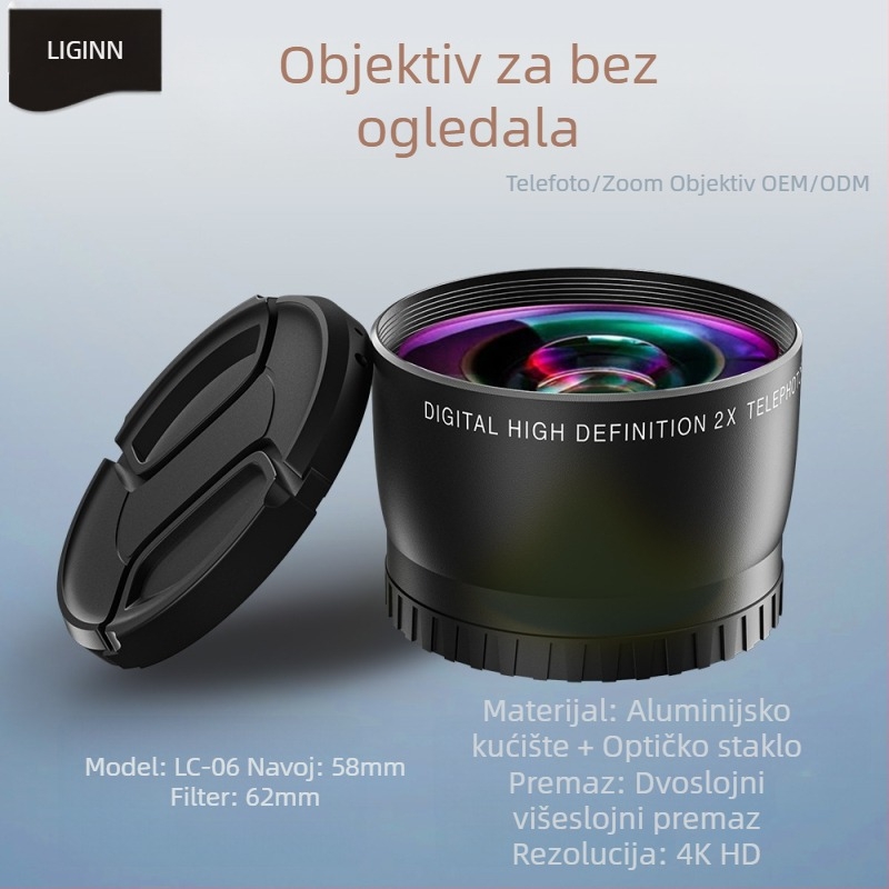 LC01-05 Univerzalni višeslojni UV filter za bezzrcalne kamere s univerzalnim sučeljem