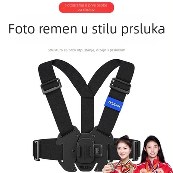 TELESIN univerzalni nosač za akčnu kameru kompatibilan s GoPro 12, Insta360 X3/X4 i DJI Action 5/4/3