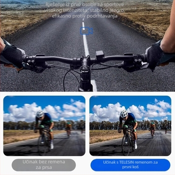 TELESIN univerzalni nosač za akčnu kameru kompatibilan s GoPro 12, Insta360 X3/X4 i DJI Action 5/4/3