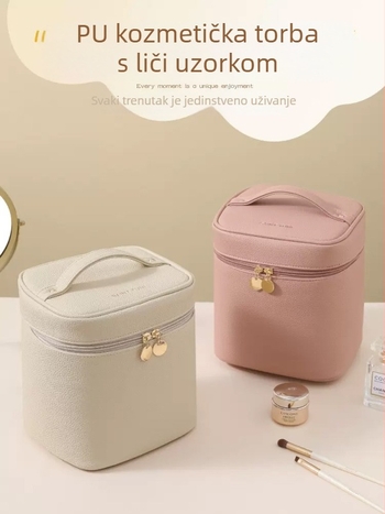 Kozmetička torbica - velik kapacitet, vodootporan PU materijal, podijeljeni pretinci, za putovanja, za žene
