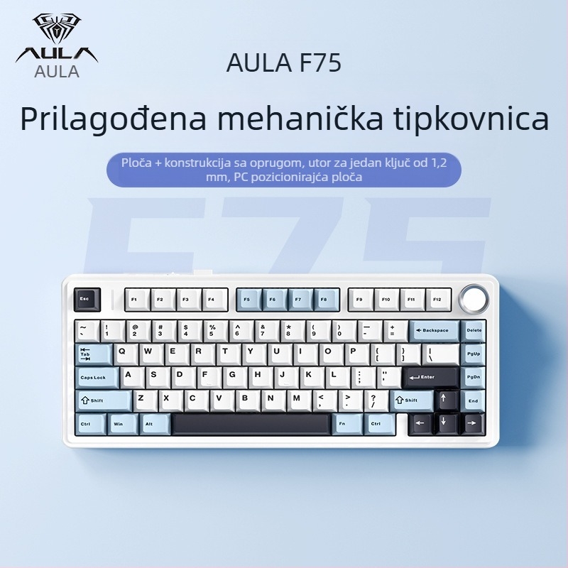 Wolf Spider F75 mehanička tipkovnica – 75 tipki, gasket konstrukcija, hot-swappable, RGB pozadinsko osvjetljenje, tri načina povezivanja