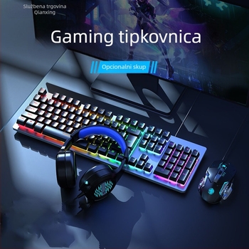 Forerunner GX300 gaming set tipkovnice i miša, žični USB, 1600dpi optički senzor, pozadinsko osvjetljenje, ergonomski dizajn