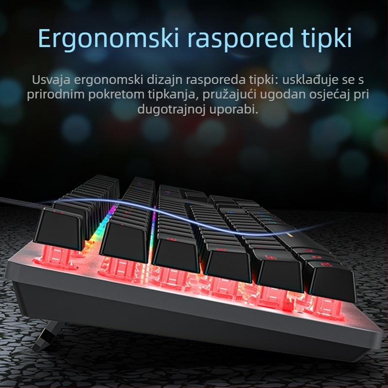 Forerunner GX300 gaming set tipkovnice i miša, žični USB, 1600dpi optički senzor, pozadinsko osvjetljenje, ergonomski dizajn