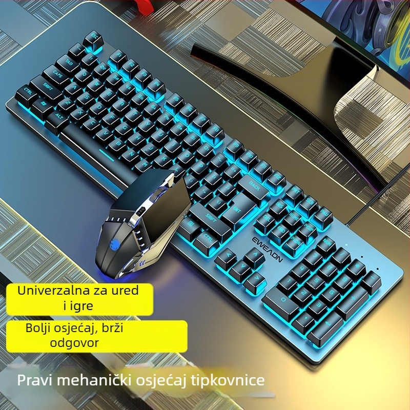 Forerunner GX300 gaming set tipkovnice i miša, žični USB, 1600dpi optički senzor, pozadinsko osvjetljenje, ergonomski dizajn
