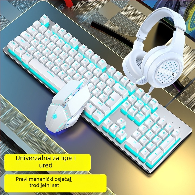 Forerunner GX300 gaming set tipkovnice i miša, žični USB, 1600dpi optički senzor, pozadinsko osvjetljenje, ergonomski dizajn