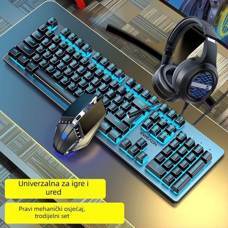 Forerunner GX300 gaming set tipkovnice i miša, žični USB, 1600dpi optički senzor, pozadinsko osvjetljenje, ergonomski dizajn