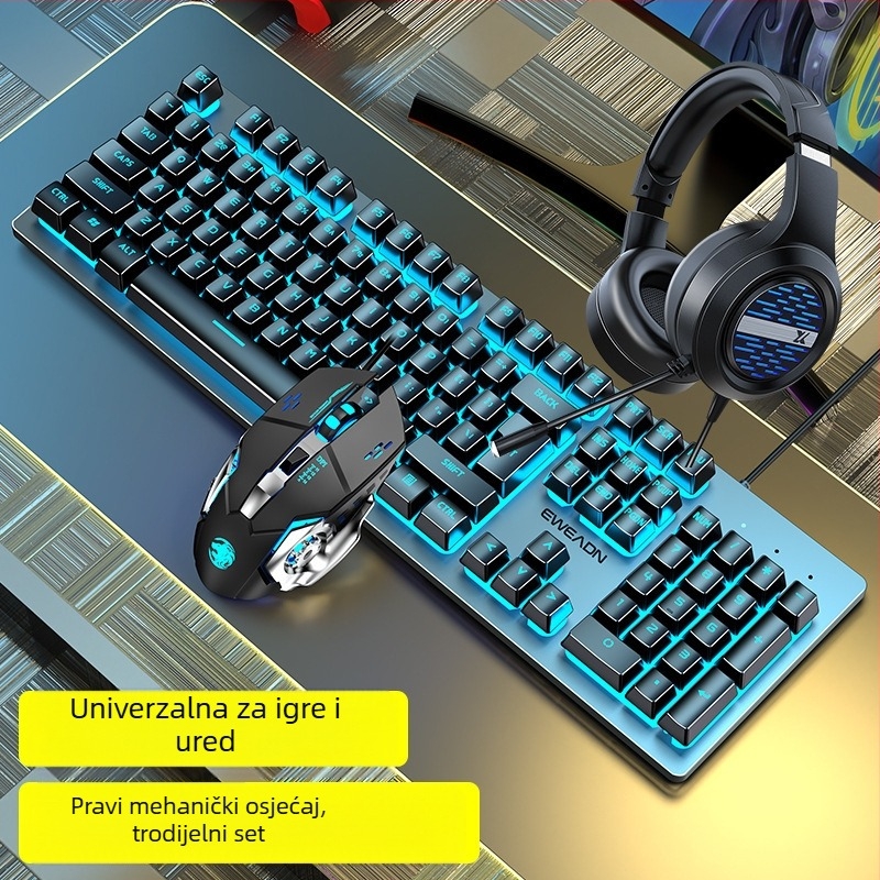 Forerunner GX300 gaming set tipkovnice i miša, žični USB, 1600dpi optički senzor, pozadinsko osvjetljenje, ergonomski dizajn