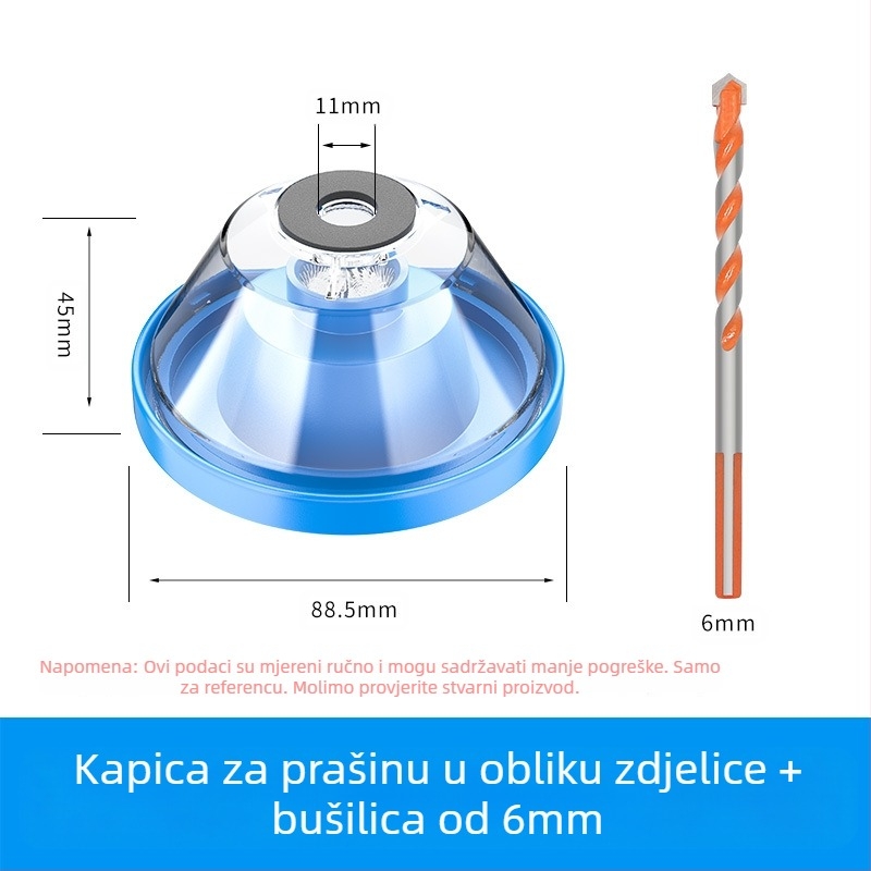 Zaštitni pokrov za ručnu i udarnu bušilicu s vrećom prašine – Kirin Arm, plastika