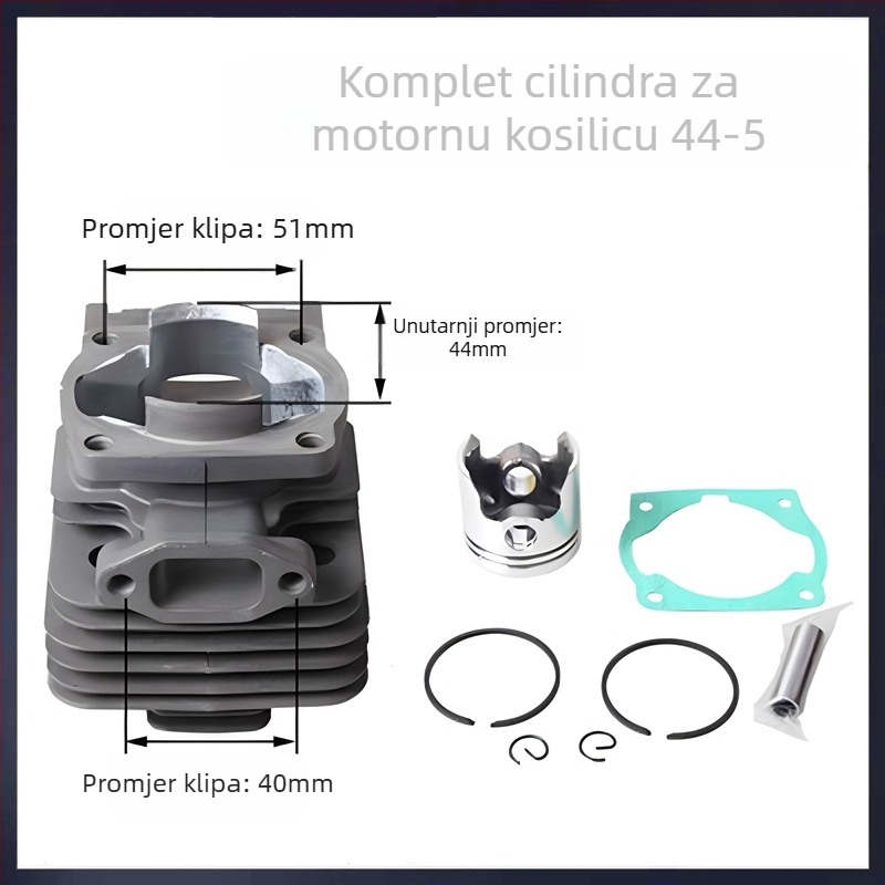 Dvotaktna glava cilindra za kosilicu i krovinorez — metal, za kosilice/krovinoreze, 0,43 kg, kompatibilna s 40-5/430 i 40-6/44-5/48F