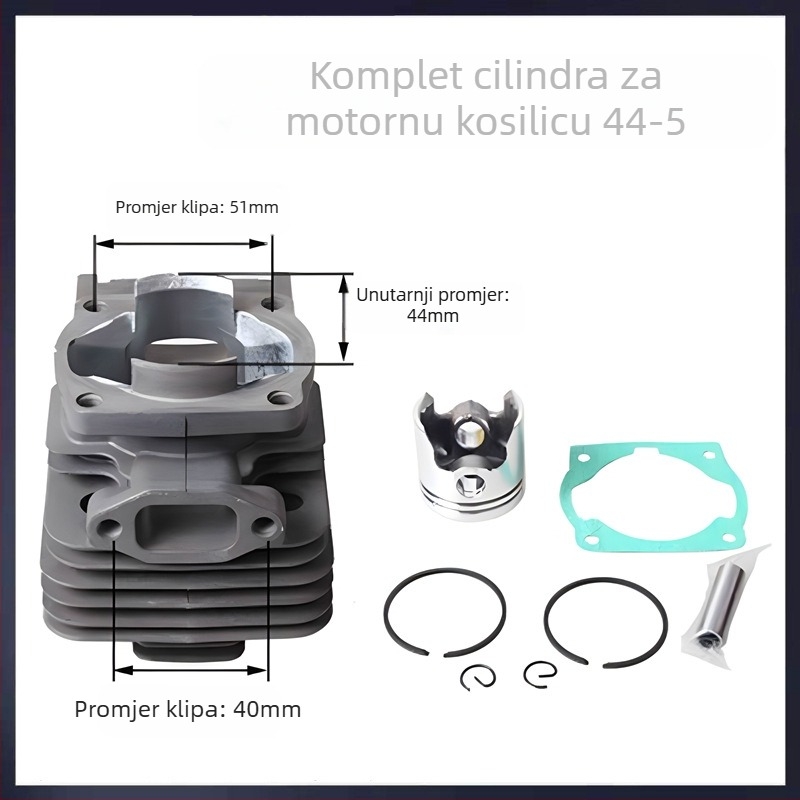 Dvotaktna glava cilindra za kosilicu i krovinorez — metal, za kosilice/krovinoreze, 0,43 kg, kompatibilna s 40-5/430 i 40-6/44-5/48F