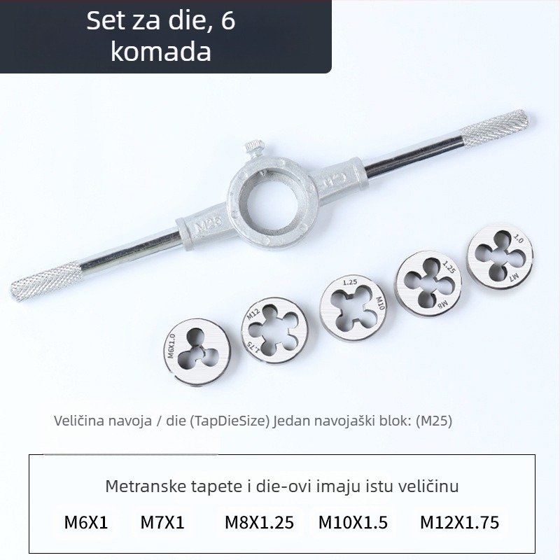 Maib Set za navojno rezanje: ručni tapping alat i glave bušilice