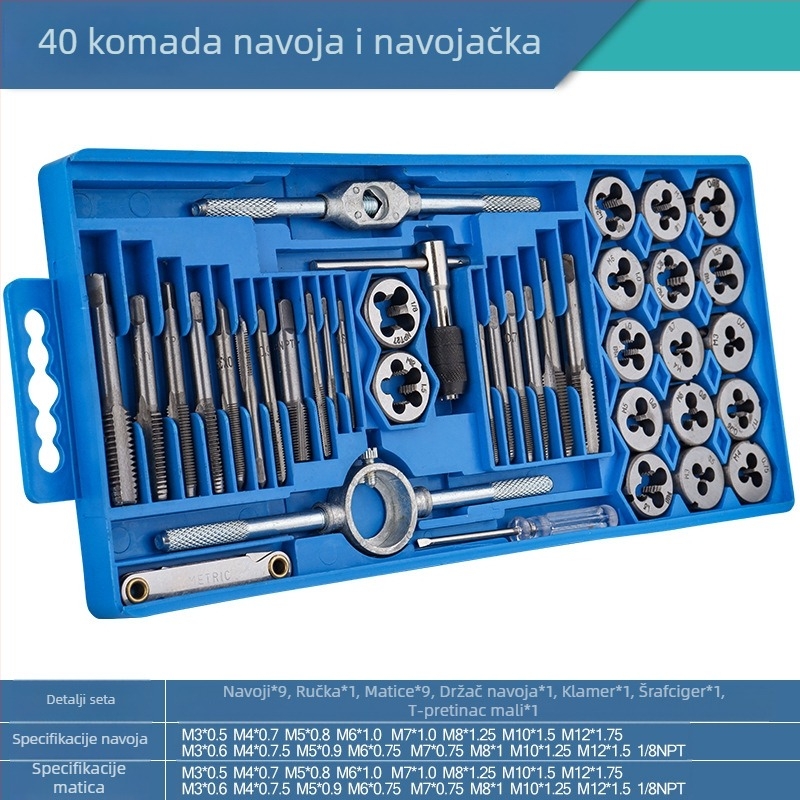 Maib Set za navojno rezanje: ručni tapping alat i glave bušilice