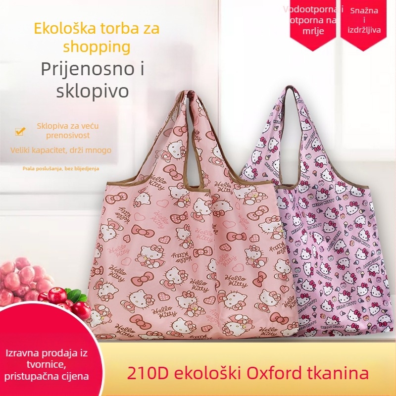 Torba Tote s karikaturama – višekratna ekološka torba za kupovinu, sitotisk, prilagodljiva