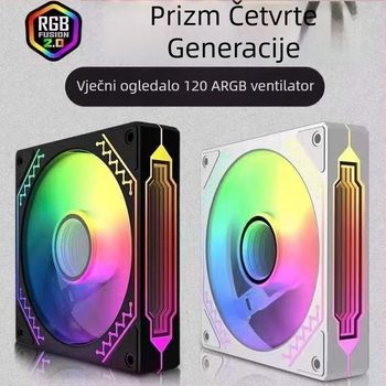 Ventilator kućišta s radijatorom, ARGB+PWM, model Infinite Mirror, Binghong, izlazak 2023., OEM obrada.