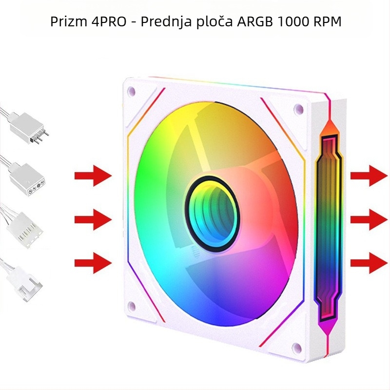 Ventilator kućišta s radijatorom, ARGB+PWM, model Infinite Mirror, Binghong, izlazak 2023., OEM obrada.