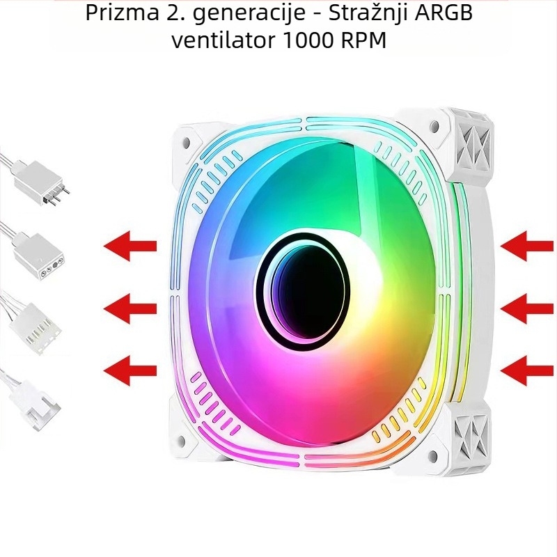 Ventilator kućišta s radijatorom, ARGB+PWM, model Infinite Mirror, Binghong, izlazak 2023., OEM obrada.