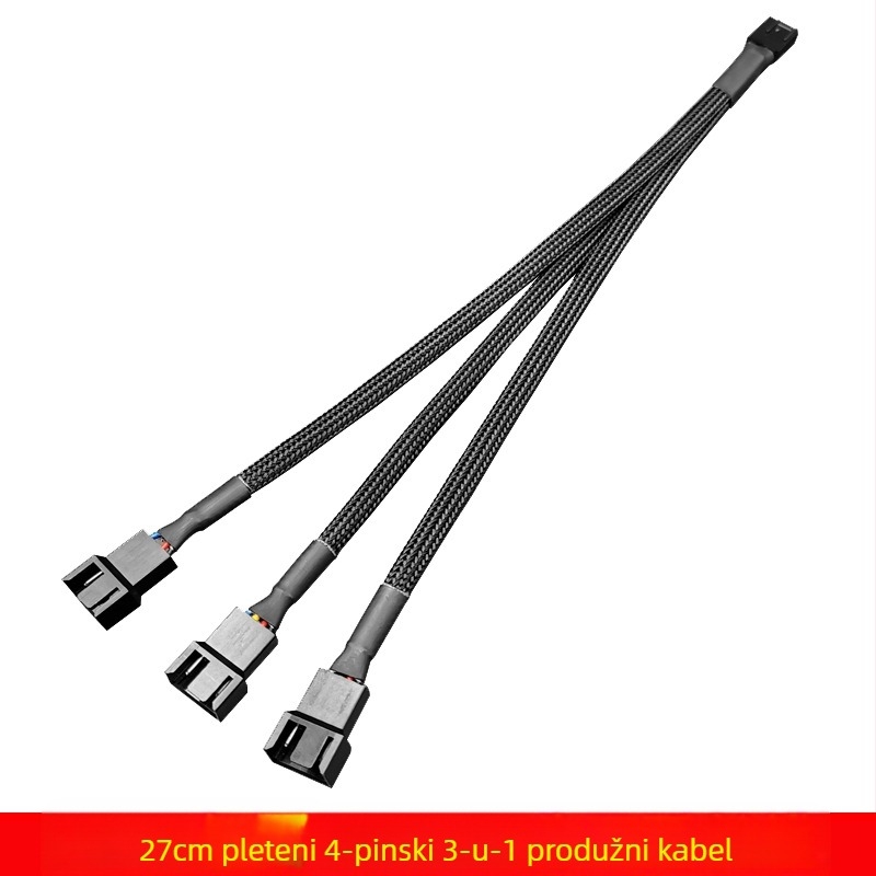 4-pinski PWM podijeljeni kabel za ventilatore hlađenja na matičnoj ploči, produžni kabel za upravljanje temperaturom, 5V